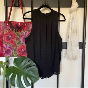 Black Sleeveless Daniel Rainn Blouse